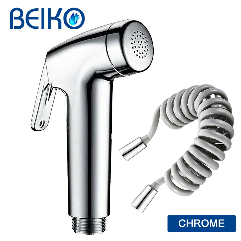 Handheld Bidet Sproeier Set Kit Pcv Hand Bidet Kraan Voor Badkamer Handspuit Douchekop Zelfreinigende: B SET Chorme