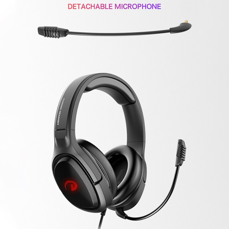 G100 Gaming Headset Surround Stereo Headset with Noise-Cancelling Mic and LED Light, for PS4 One Laptop Smart Phone