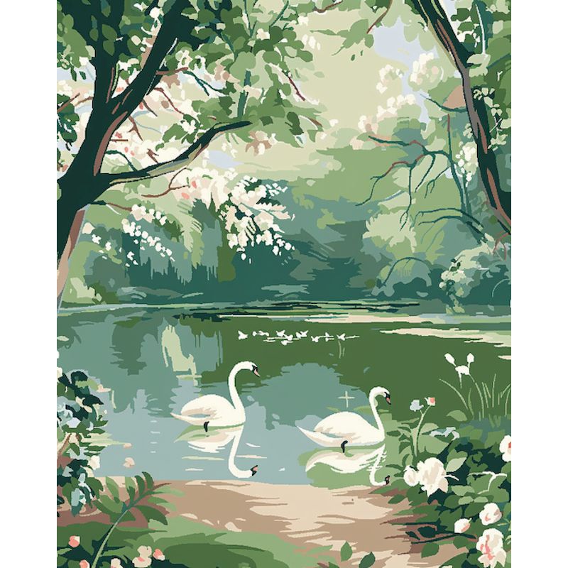 PhotoCustom Oil Painting by Numbers Landscape DIY Frameless Paint By Numbers On Cavans Digital Painting For Home Decor