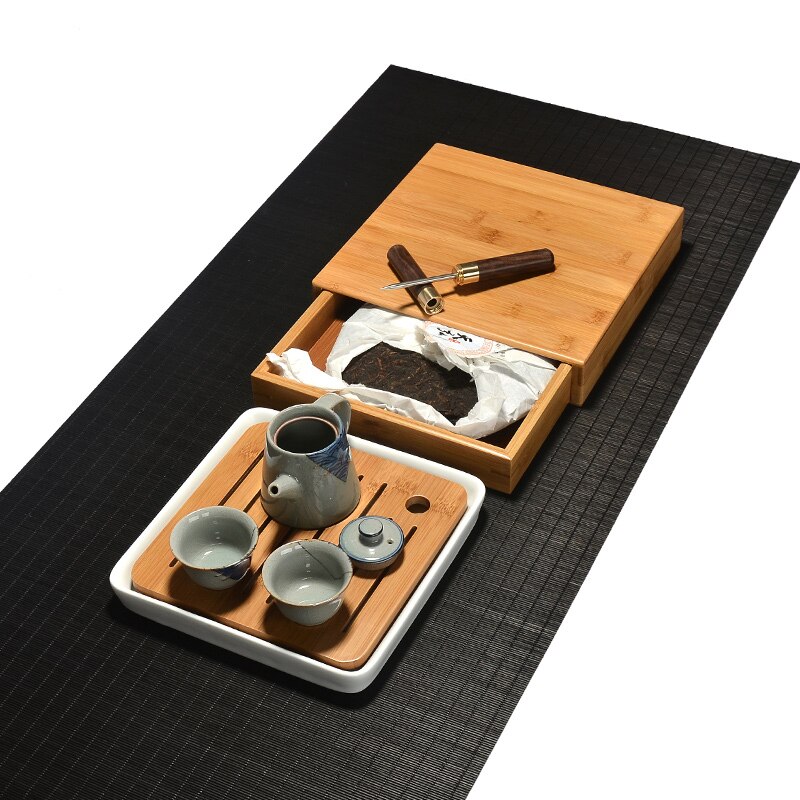 PINNY bambusa Pu Er herbata słoiki robić herbaty konstrukcja szuflady pudełko na herbatę akcesoria robić ceremonii parzenia herbaty ochrony środowiska pojemniki robić przechowywania