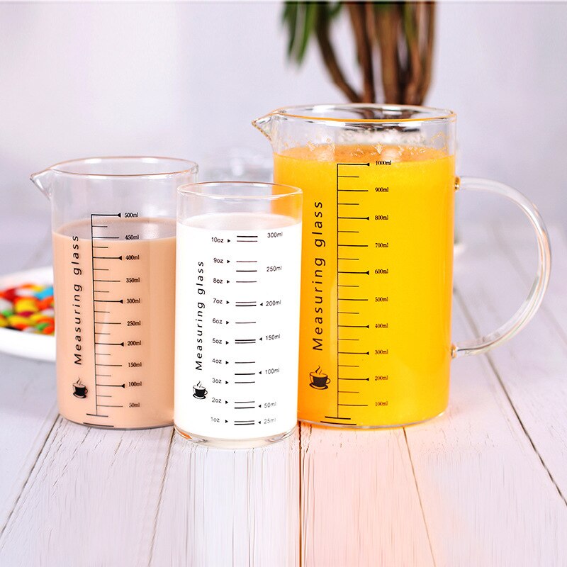 Meten Glas Food Grade Borosilicate Verdikte Glas Cup Huishouden Keuken Multifunctionele Schaal Cup Melk Werper Drankjes Jug