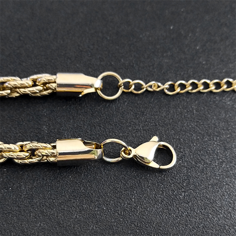 Collar de cadena de eslabones gruesos grandes de Hip Hop para hombres, cadenas masculinas de acero inoxidable de Color dorado, joyería de estilo callejero, colar masculino