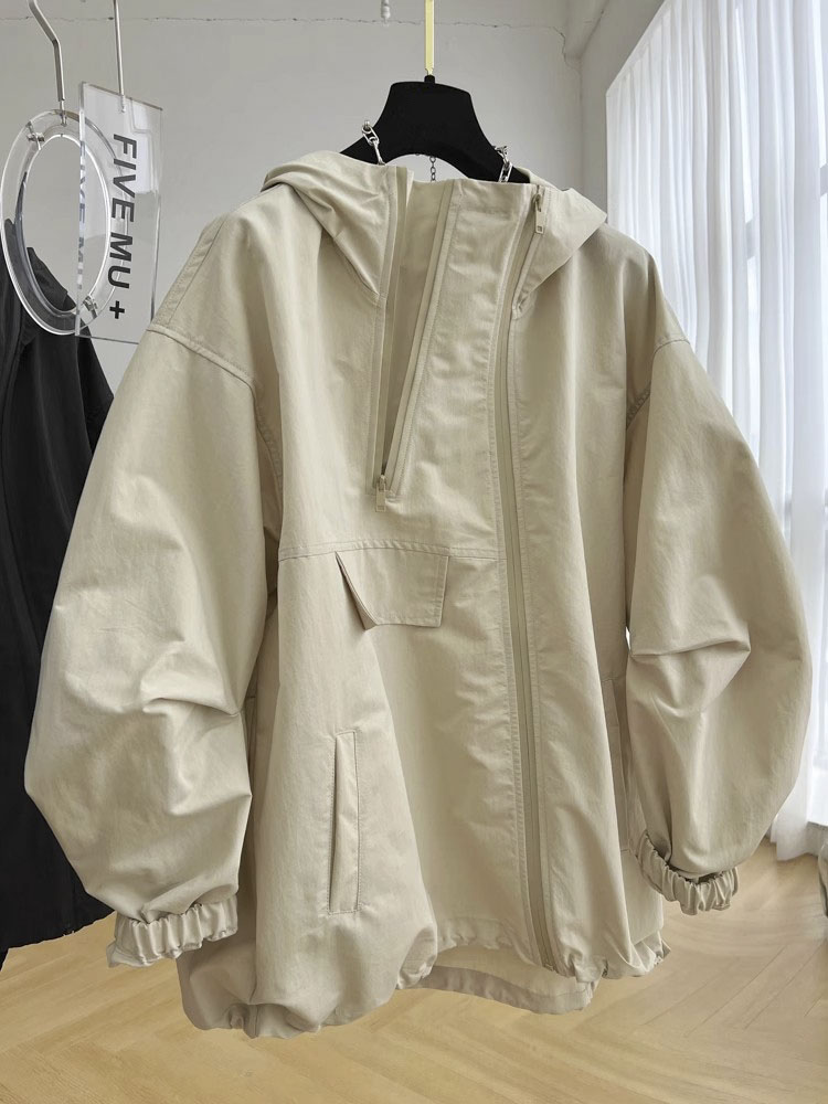 Giacca Casual allentata Trench sportivo 2023 autunno tuta con cappuccio Vintage allentata nuovo Trench Basic a maniche lunghe