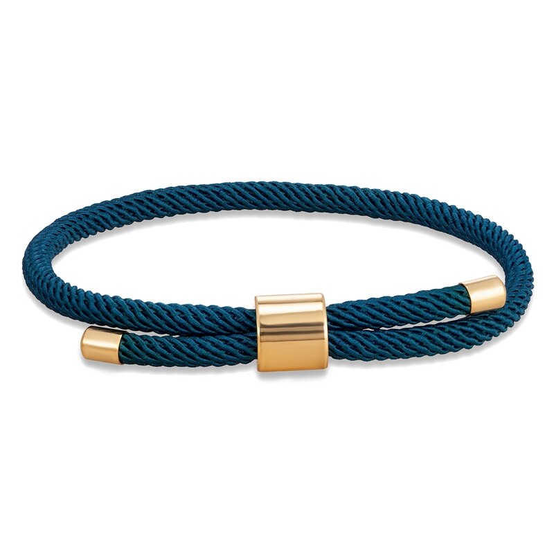 Mkendn Minimalistische Waterdichte Milan Touw Armband Rode Verstelbare Enkelband Mannen Vrouwen Handgemaakte Draad Paar Lucky Strand Sieraden: Peacock blue