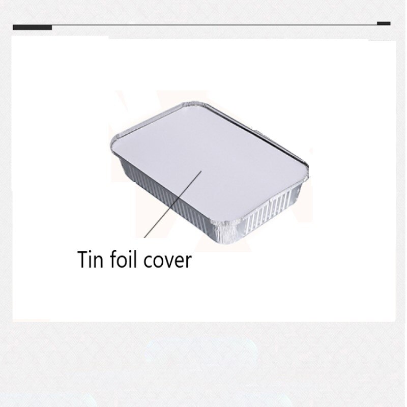 BBQ Accessories 10PCS Baking Trays 2200ml Foil Trays BBQ Pans With Tin Foil Cover Large Aluminum Foil Baking Trays Containers