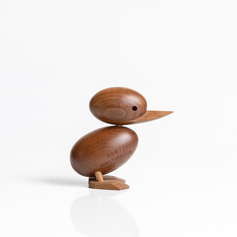 Duck/Duckling Wood for Crafts Animal Figures Wooden Decoration Home Accessorie Living Room Christmas Danish Nordic Desk Ornament: Duckling 9cm