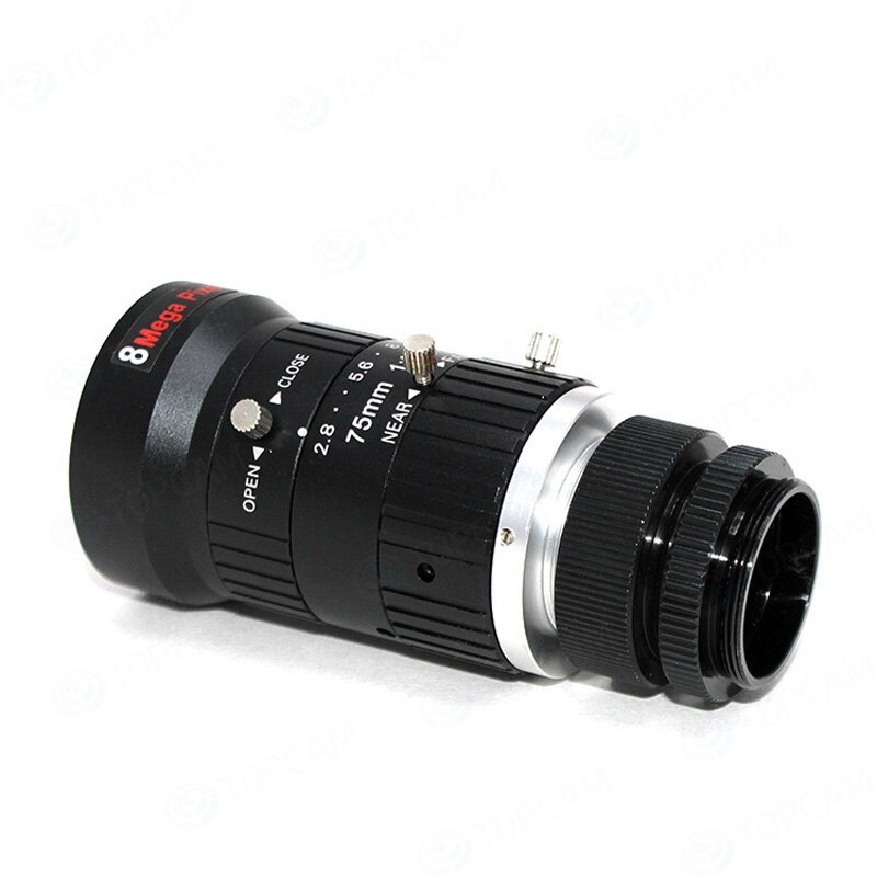 8 MegaPixel HD 75mm CCTV C Mount Objektiv Manuelle Iris Manueller Fokus 1:2. 8 blende 1 "Bild Format Industrielle Sicherheit Kamera Objektiv