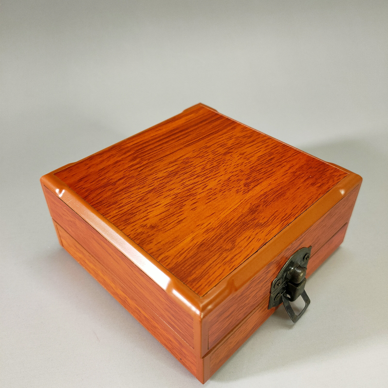 Caja de almacenamiento de madera forjada hecha a mano, exquisita caja clásica china de estilo antiguo para pulsera, collar y joyería