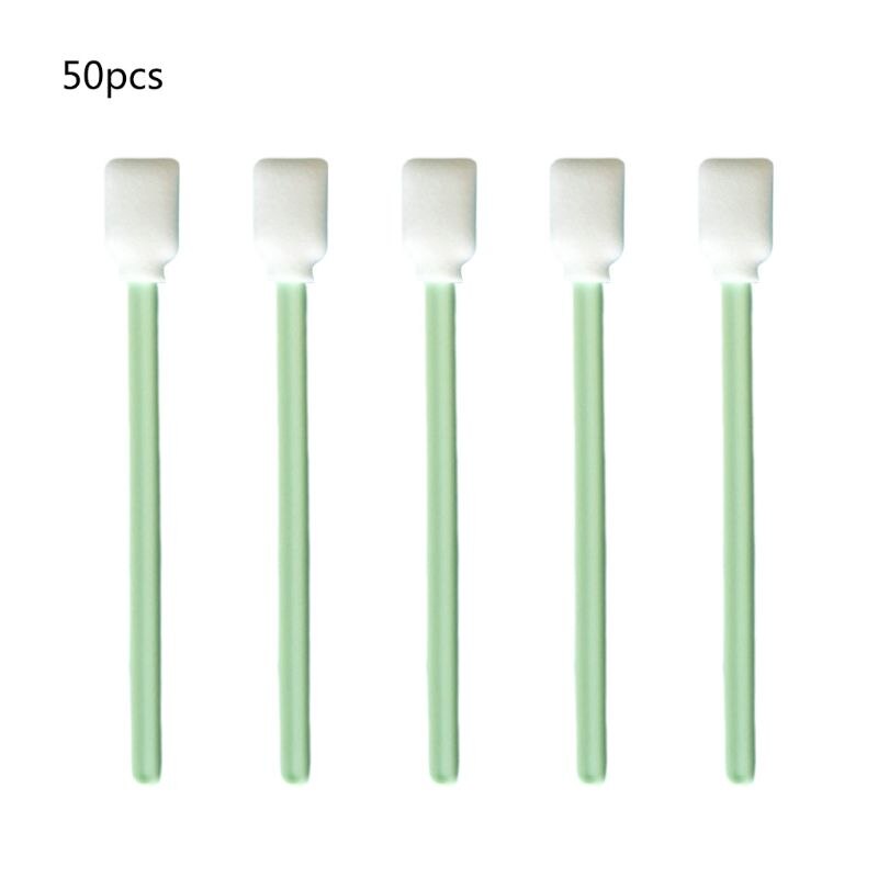 50 Stks/pak Vierkante Rechthoek Foam Wisser Spons Sticks Voor Inkjet Printkop Optische Lens Gun Cleaning Solvent Weerstand