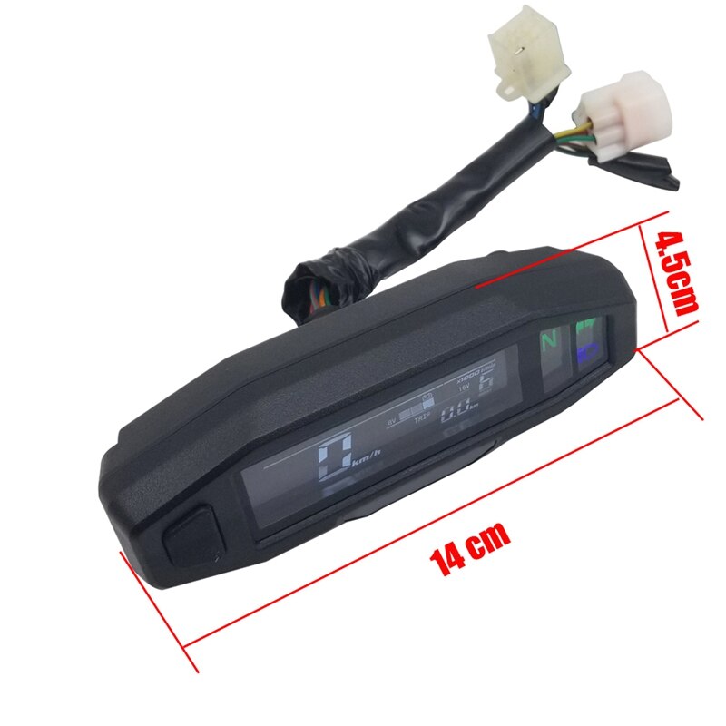 Universele Motorcycle Lcd Digitale Snelheidsmeter Mini Motorfiets Meter Carburateur Meter Motorfiets Kilometerteller Met Sensor