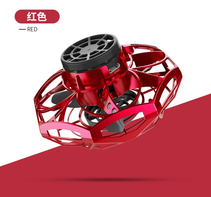 ZK20 Magical Fingertip Flying Ground Amphibious Gyro Levitation Induction Gyro UFO Drone Adult Decompression Toy Kids Toy: Prismatic Red