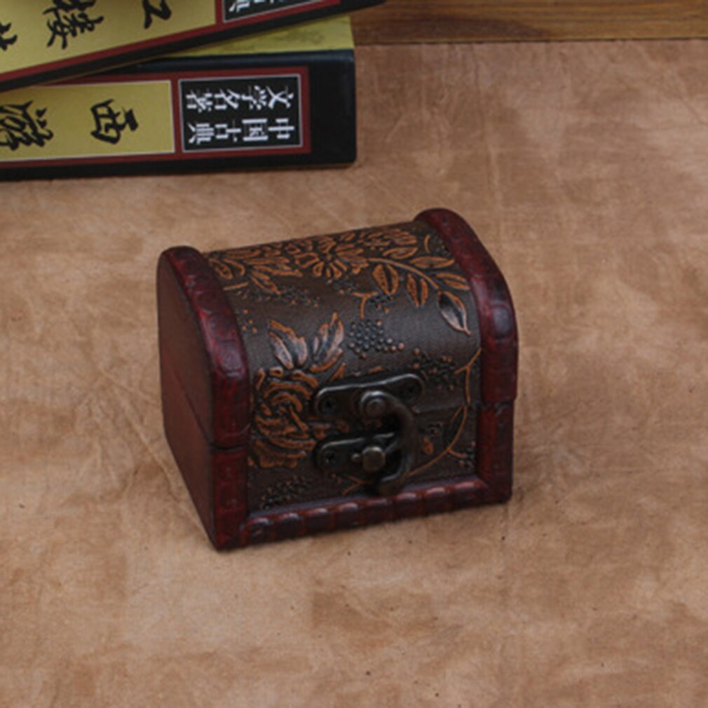 Retro houten horloge display box sieraden ketting ringen opberg organizer willekeurig patroon geleverd cajas para relojes