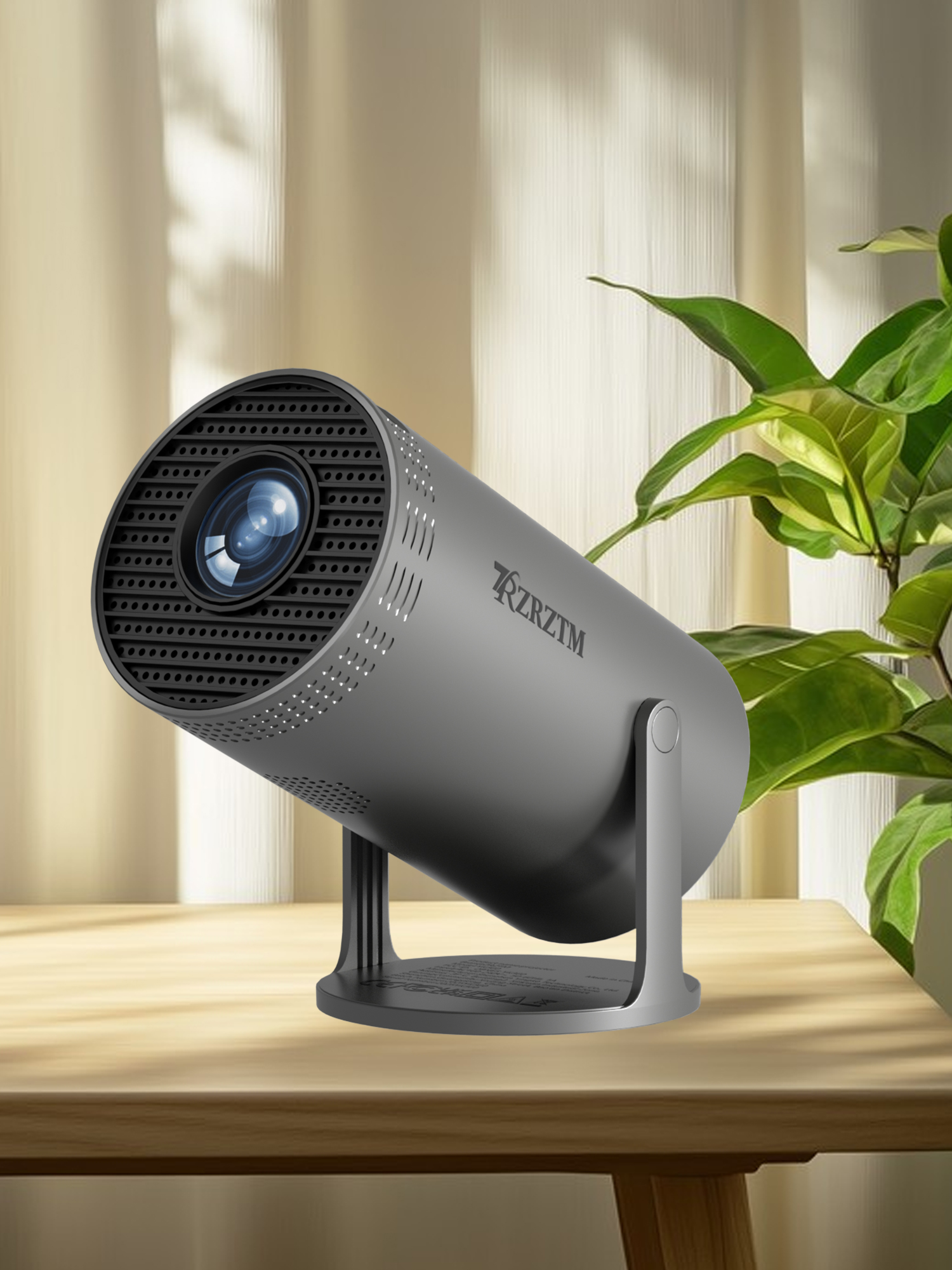 Supports 4K projector, high-definition projector, with WiFi/Android system/BT5.2, suitable for home theater projector: color1 / EU Plug