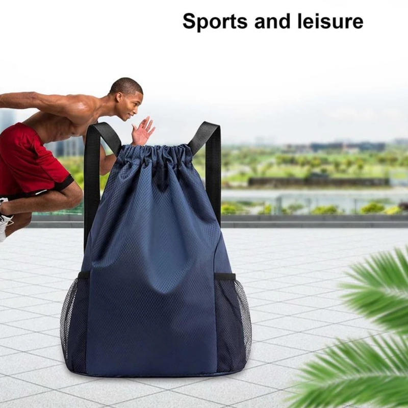 Sport Trekkoord Rugzak Sport Fitness Reizen Outdoor Sackpack Vrouwen En Mannen Grote Capaciteit Gym Zwemstrandtassen Basketbaltas