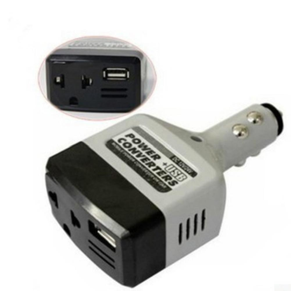 Convertidor de energía para coche, transformador, cargador de teléfono móvil, interfaz USB, Adaptador convertidor de 12V/24V a 220V