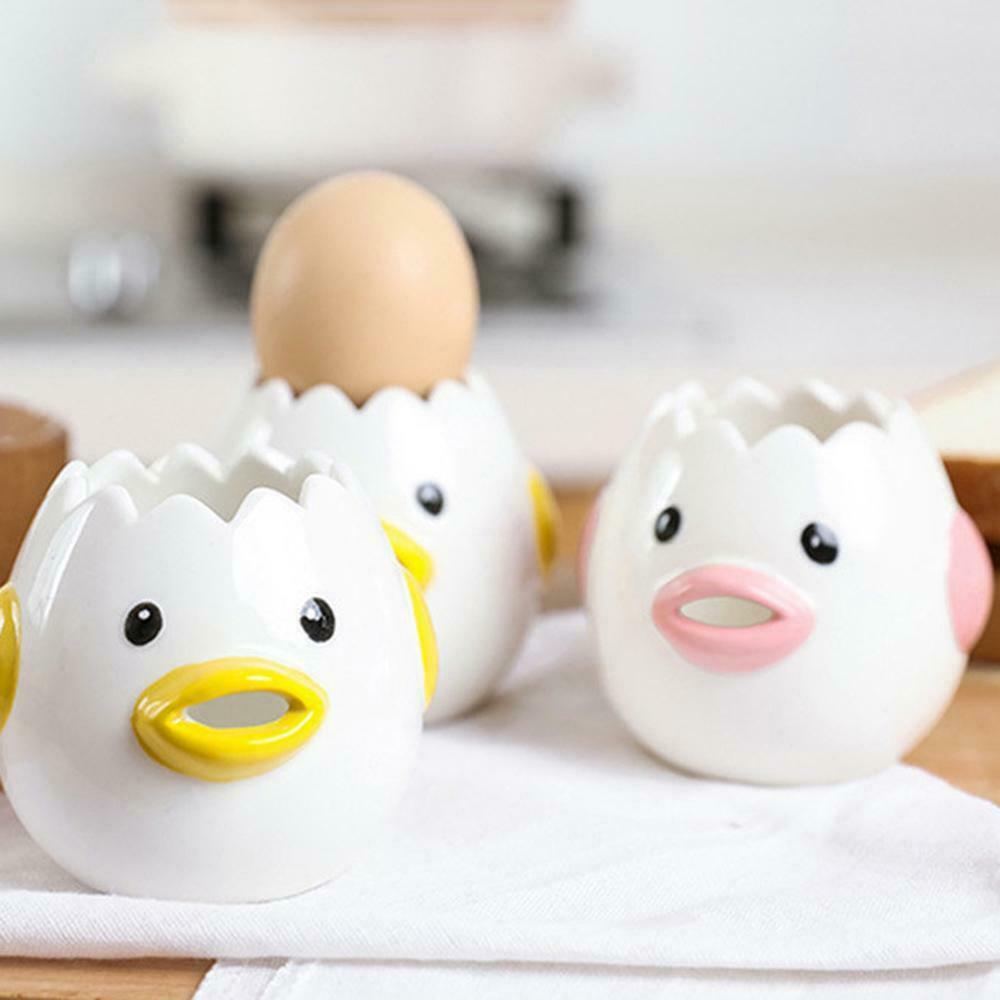 Kitchen Ceramic Cartoon Egg White Separator Yolk Dividers Chicken Kitchen Tool Cute Egg Yolk White Separator Cartoon Chick