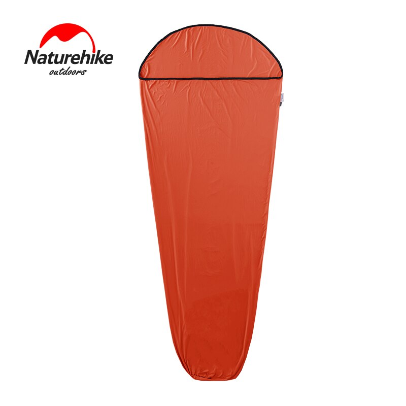 Naturehike all&#39;aperto sacco a pelo per mummia ad alta elasticità campeggio sacco a pelo ultraleggero fodera lenzuolo portatile Hotel Anti sporco: Orange