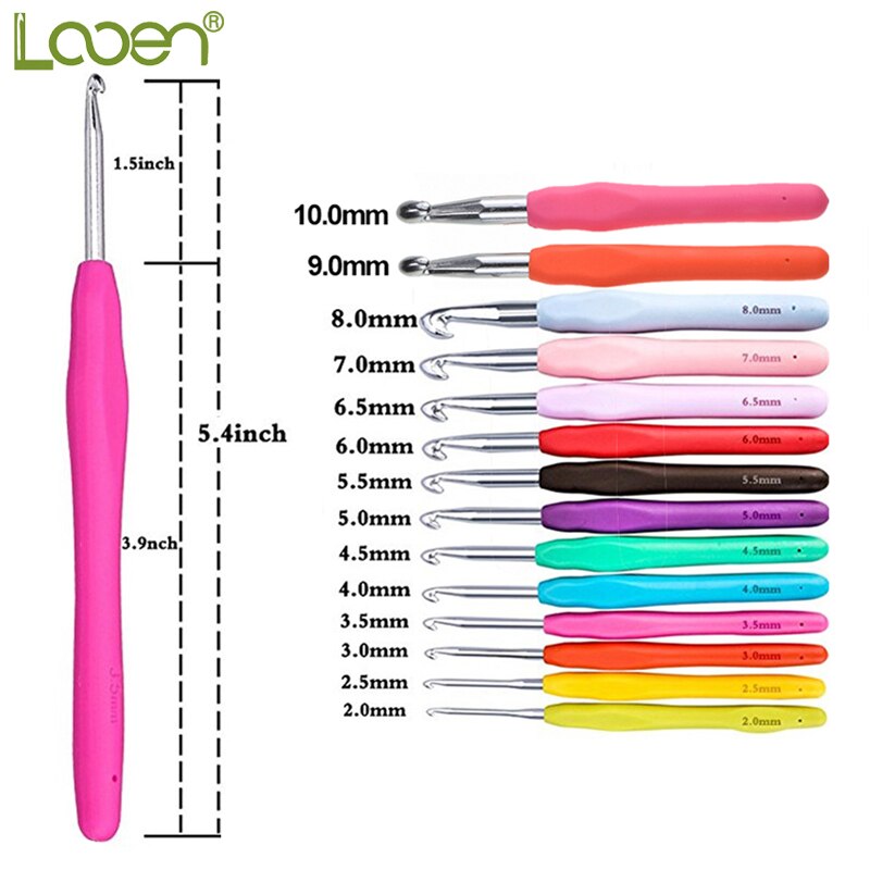 DIY Craft Tools Multicolor Knitting Needles 1.0-10mm Soft Grip With Ergonomic Handle Crochet Hook Yarn Weave Crochet Needles 1pc