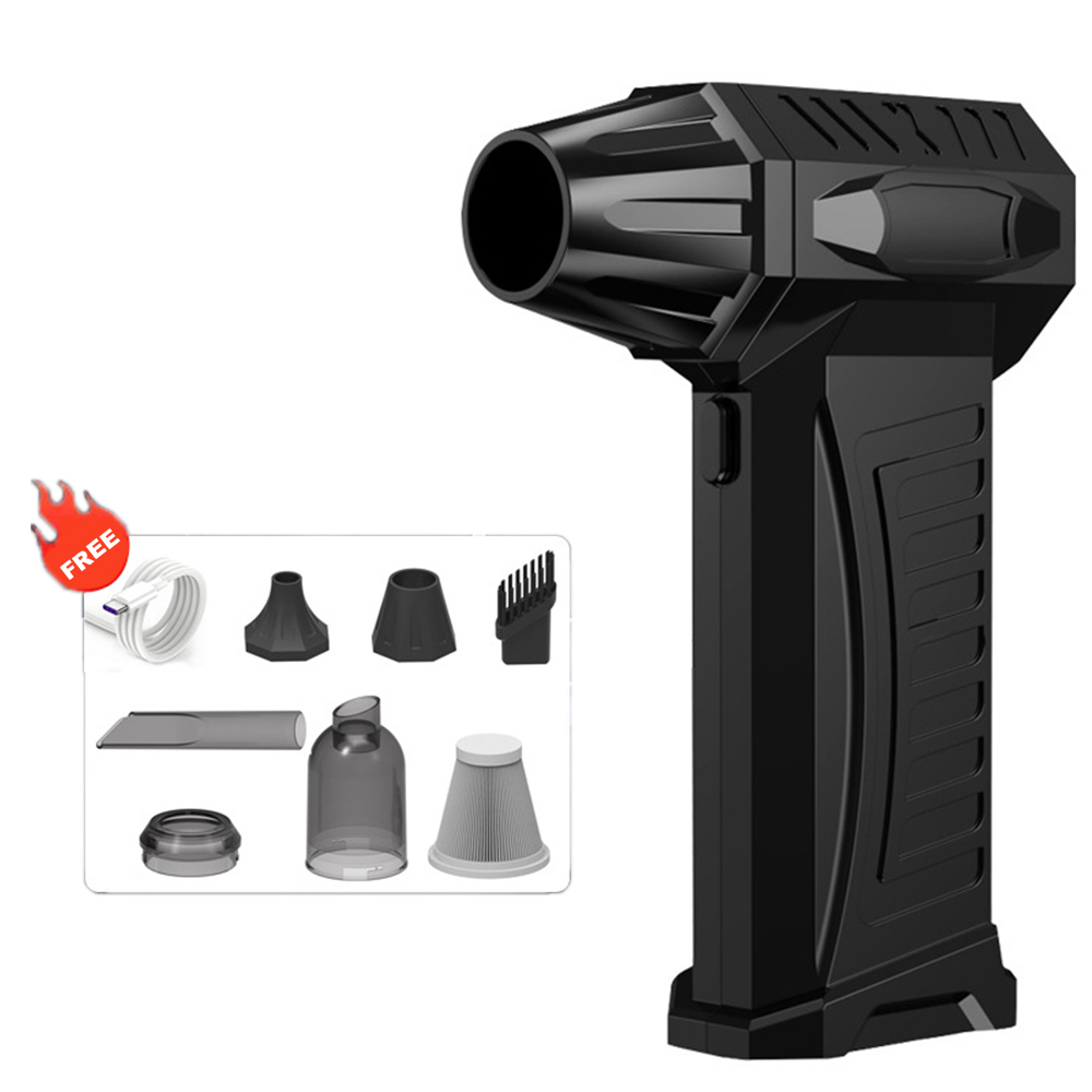 500,000RPM Electric Air Duster 10000mAh Mini Electric Blower 58m/s Stepless Speed Type-C Charging Turbo Jet Fan for Car Cleaning: Gold