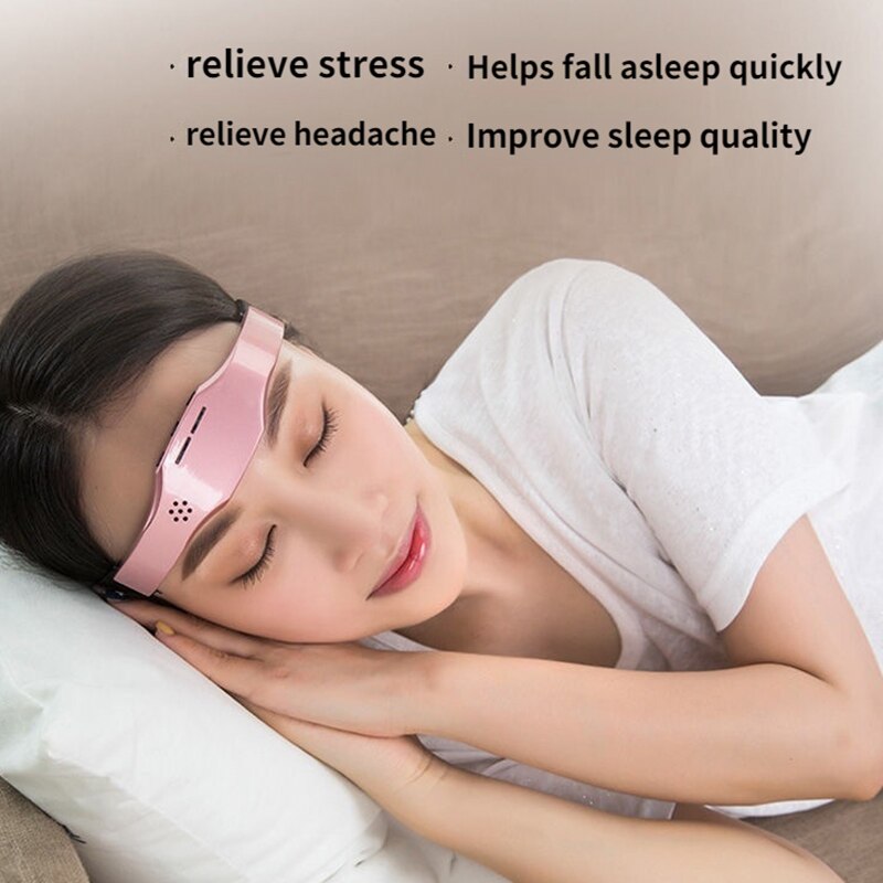Electric Headache and Migraine Relief Head Massager Insomnia Release Device USB Rechargeable Therapy Machine Relax Health Care