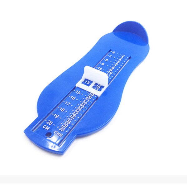 Kid fod måle gauge sko størrelse måle lineal værktøj spædbarn enhed tilgængelig abs baby bil justerbar rækkevidde 0-20cm størrelse: Blå