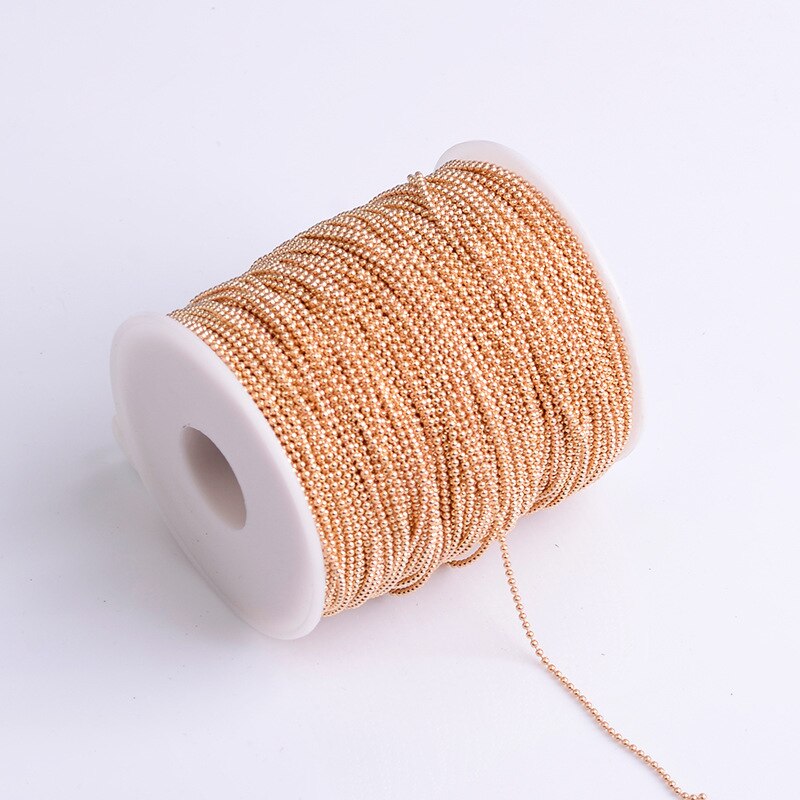 5Meters 10Meters KC Gold Necklace Chain Roll Metal Iron Necklace Chain for Jewelry Making Components Handmade DIY: B1152 KC 1.5mm / 5meters