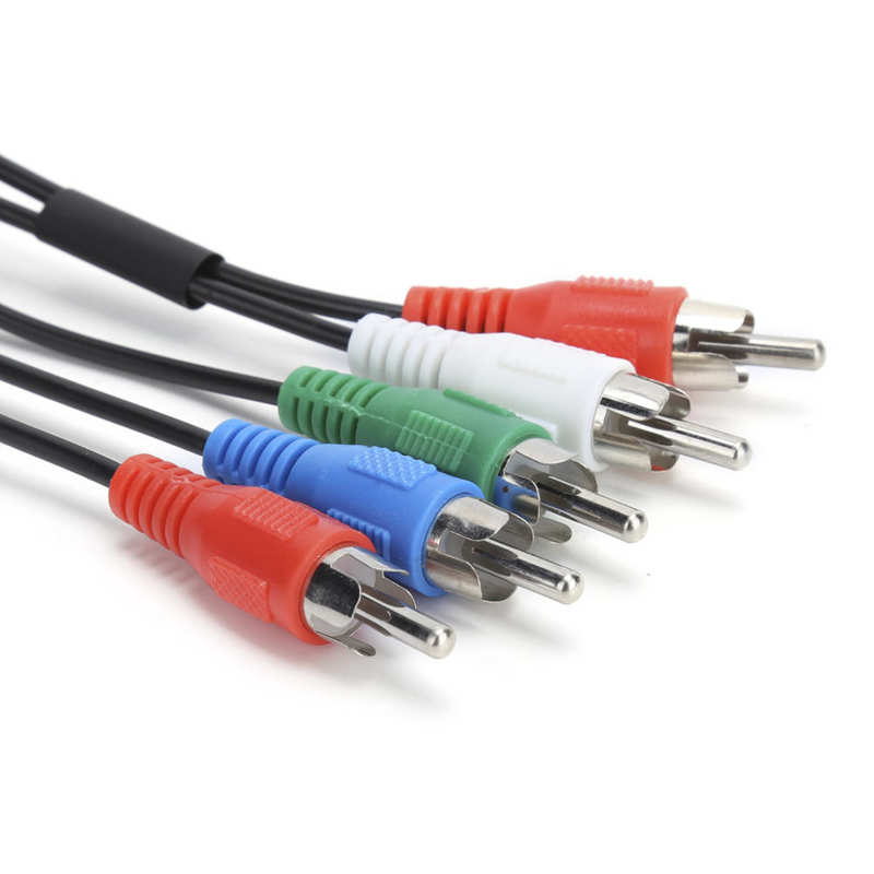 Component Audio Adapter to YPBPR Cable Adapter to Video+R/L 1080P Component Audio Video Converter Video R/L Converter