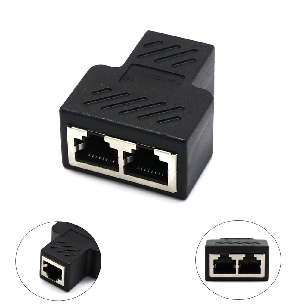 Splitter Ethernet RJ45 Cable Adapter 1 Male To 2 Female Port LAN Network Connector Wire Ethernet RJ45 Cable Adapter
