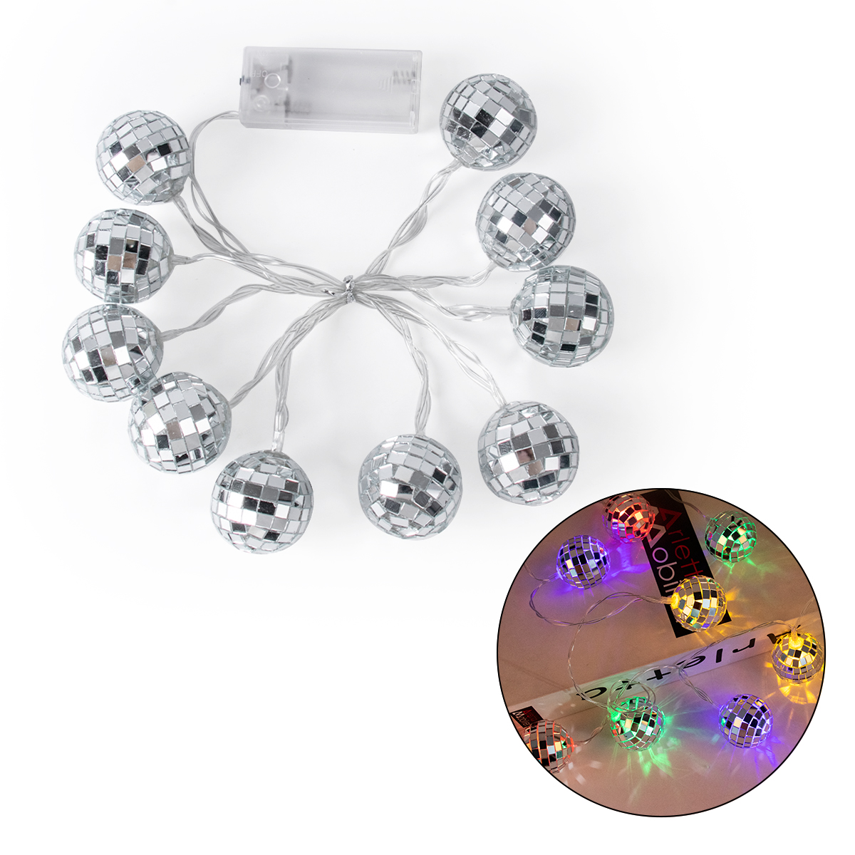 LED Spiegelbol Lichtjes - 1.5m Slingers