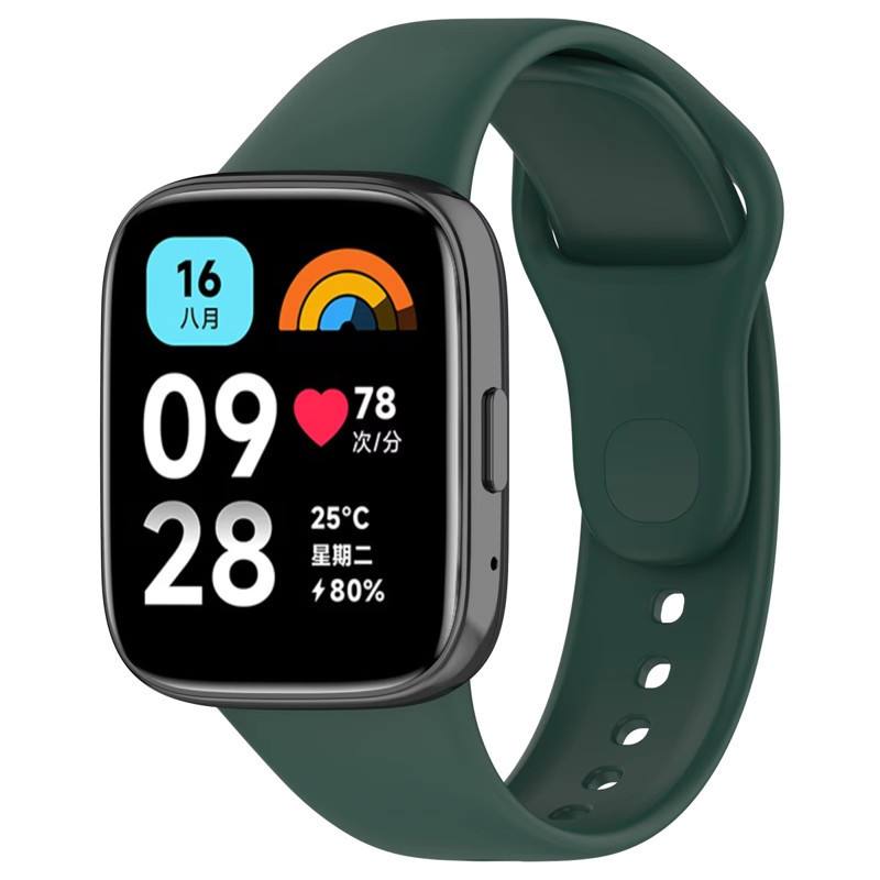 Silikonarmband + Hülle für Xiaomi Redmi Watch 3 Active Band Smartwatch Zubehör Sportarmband für Redmi Watch 3 Active/Lite Case: M / Red black