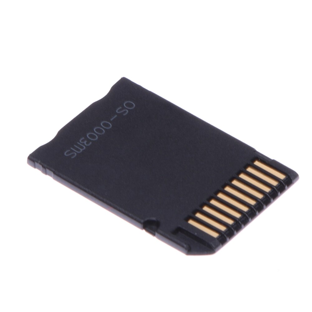 Zwart Mini Sd Adapter Memory Stick Pro Duo Kaartlezer Micro Sd Tf Naar Ms Card Adapter Ca.. 30*20*1Mm/1.18*0.78*0.03''