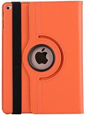 Funda para iPad Air 2, Funda inteligente con soporte giratorio 360, Funda magnética para despertador/Sueño automático para iPad Air 2 A1566 A1567: for iPad air2 orange
