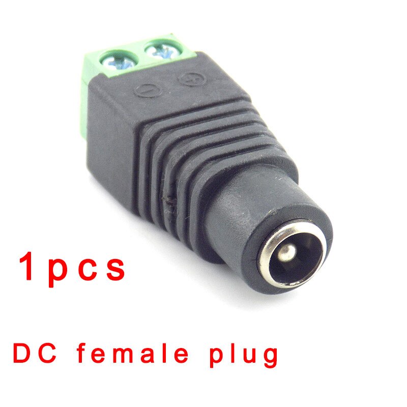 12V DC Male Female Plug 5.5 x 2.1mm DC Power Cable Accessories Connector Adapter Jack To Connection CCTV Camera LED Strip Light: 1x DC female