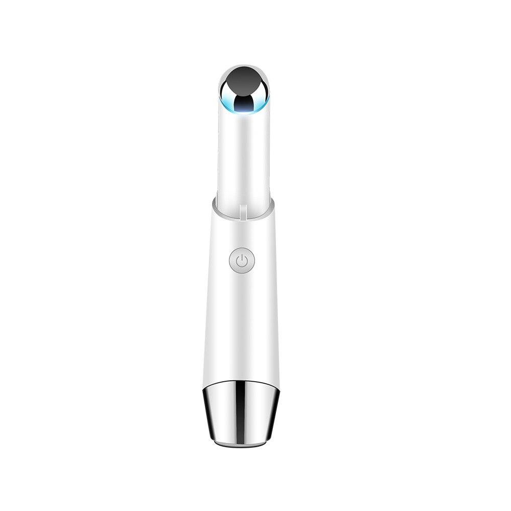 Elektrische Oog En Gezicht Massage Pen Verwarming Beauty Anti-Aging Rimpel En Donkere Kringen Draagbare Schoonheid Apparatuur: white