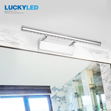 Luckyled Moderne Led Spiegel Licht 3W 5W 7W 90-260V Waterdichte Wandlamp Badkamer Verlichting wandmontage Industriële Rvs