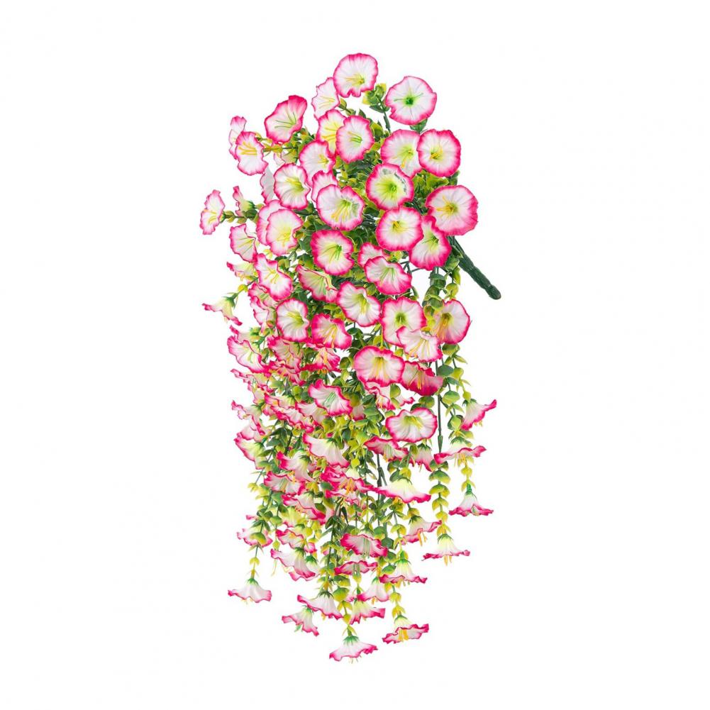 Kunstig hengende petuniablomst utendørs kunstig petunia stripe sommer bryllupsdekor til hage veranda tilbehør kunstig blomst: Lyserosa