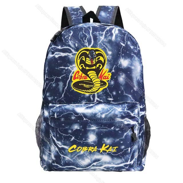 Mochila escolar de nailon con de Cobra Kai para niños y niñas, morral escolar con de Cobra Kai: 9