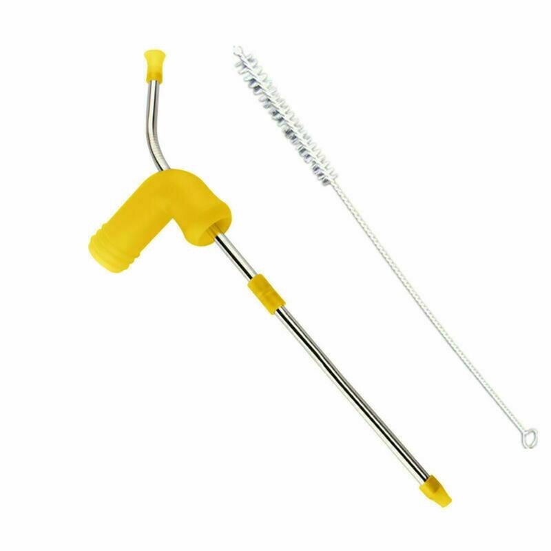 Drinking Straws For Beer Can Accessories Beer Bottle Funnel Barware Home Club Beer Snorkel Double Beer Snorkel Beer Dispenser: Yellow