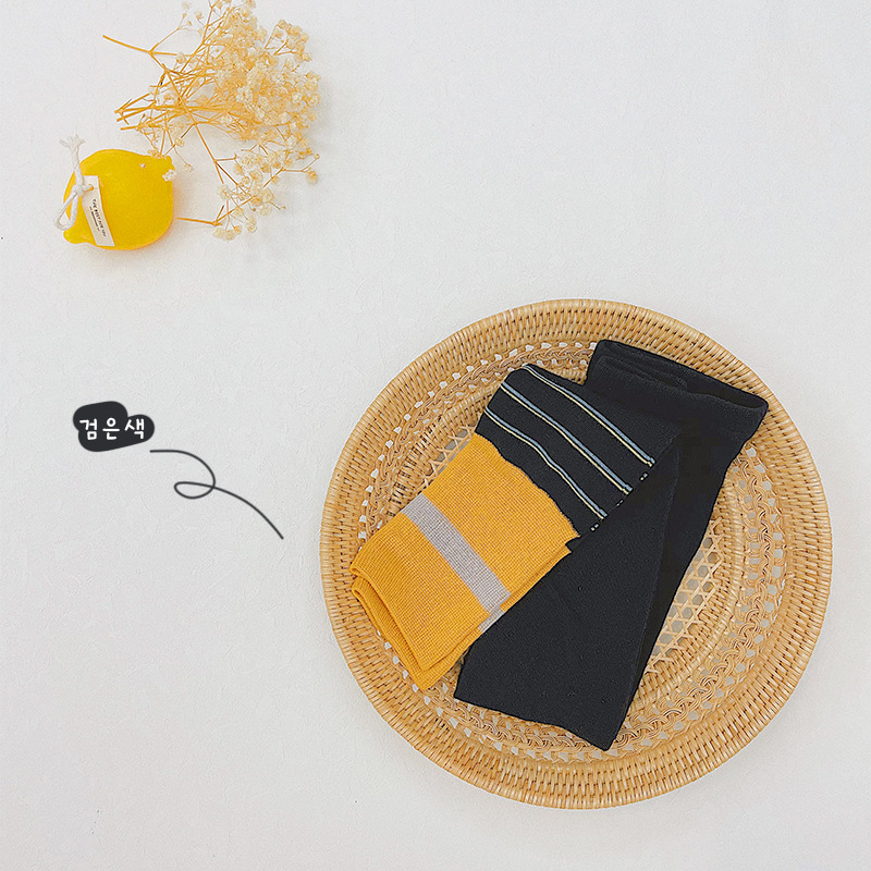 Girls Pants Baby Stripe Leggings Autumn Autumn Korean Style Tights For Kid 1-9 Years Children Clothes Nine-point Pant: black / M 3-5Y