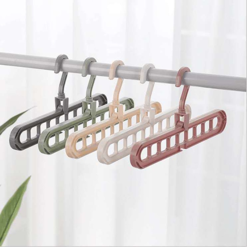 Percha mágica plegable multifunción, colgador giratorio de nueve agujeros para ropa, armario de secado de ropa, soporte de almacenamiento para dormitorio y hogar