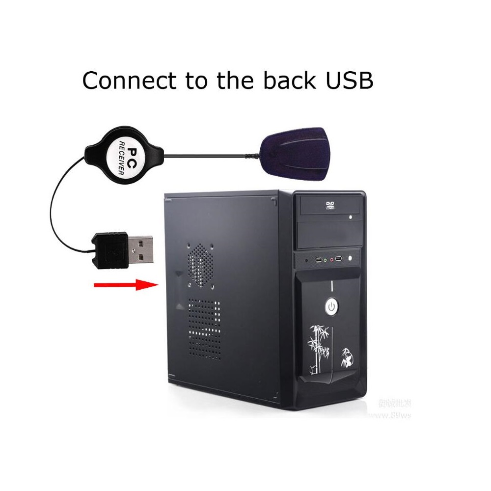 Drahtlose PC-Maus-Fernbedienung, Controller, USB-Empfänger, IR-Fernbedienung für Laptop, PC, Computer, Center, Windows 7, 8, 10 XP