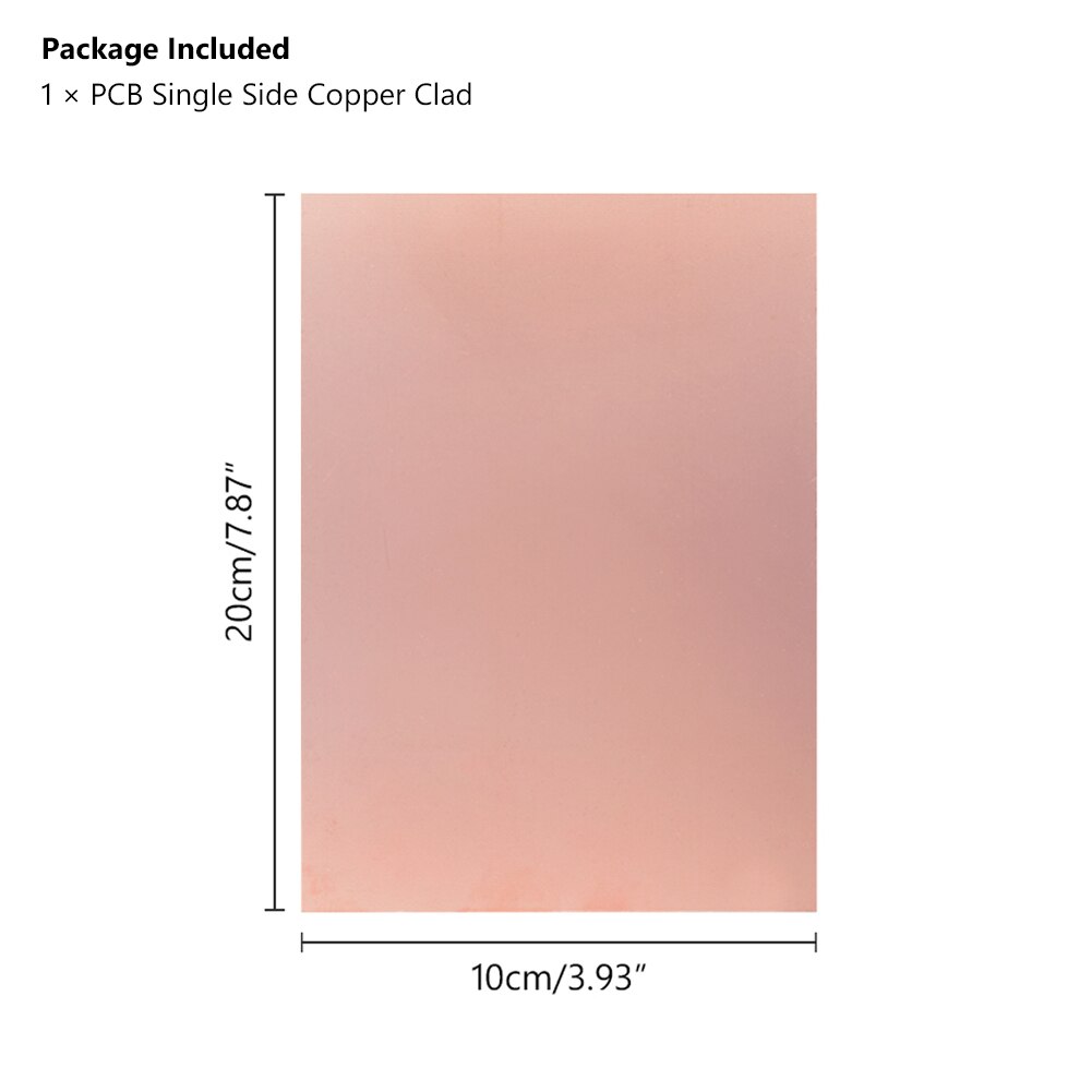 Single-sided PCB Copper Clad Board Laminate Etching Plated Printed Circuit Board 5x7 7x10 10x15 10x20 12x18 15x20 20x30cm: 12x18cm