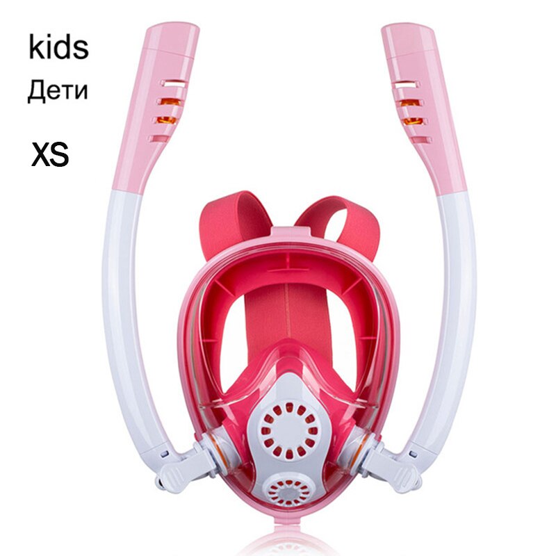 Nurkowanie maska dla dorosłych i dzieci podwodne Anti Fog pełna twarz Snorkeling pływanie nurkowanie maska K2 oddychanie separacja maska do nurkowania: KIDS03 / S/M