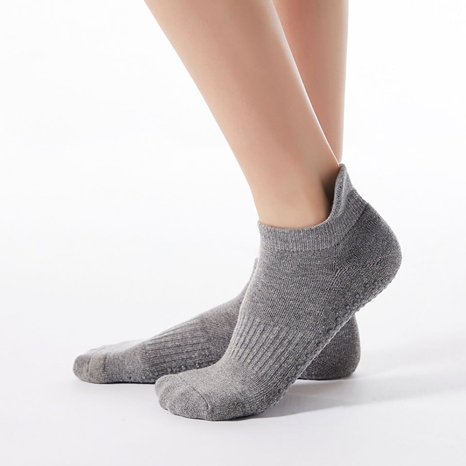 KoKossi-Calcetines de algodón transpirables con tacón para Yoga, cómodos, suaves, a prueba de golpes, antideslizantes, partículas de PVC, inofensivos