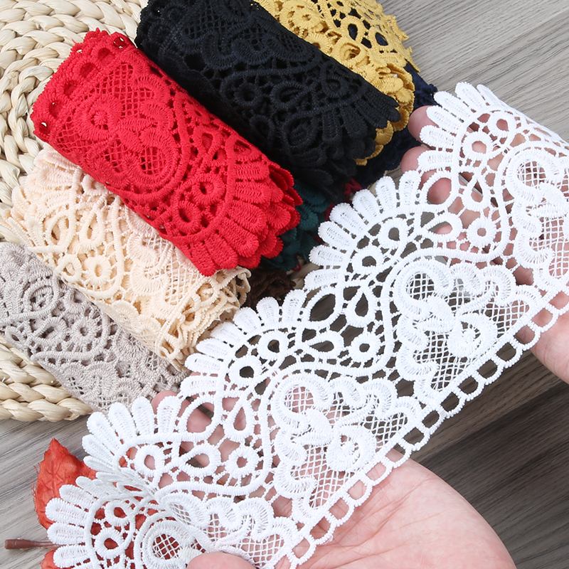 3 meter bloemen geborduurd kant lint DIY kleding naaien stof 10 cm handgemaakte ambachten materiaal uitgehold wateroplosbare tape