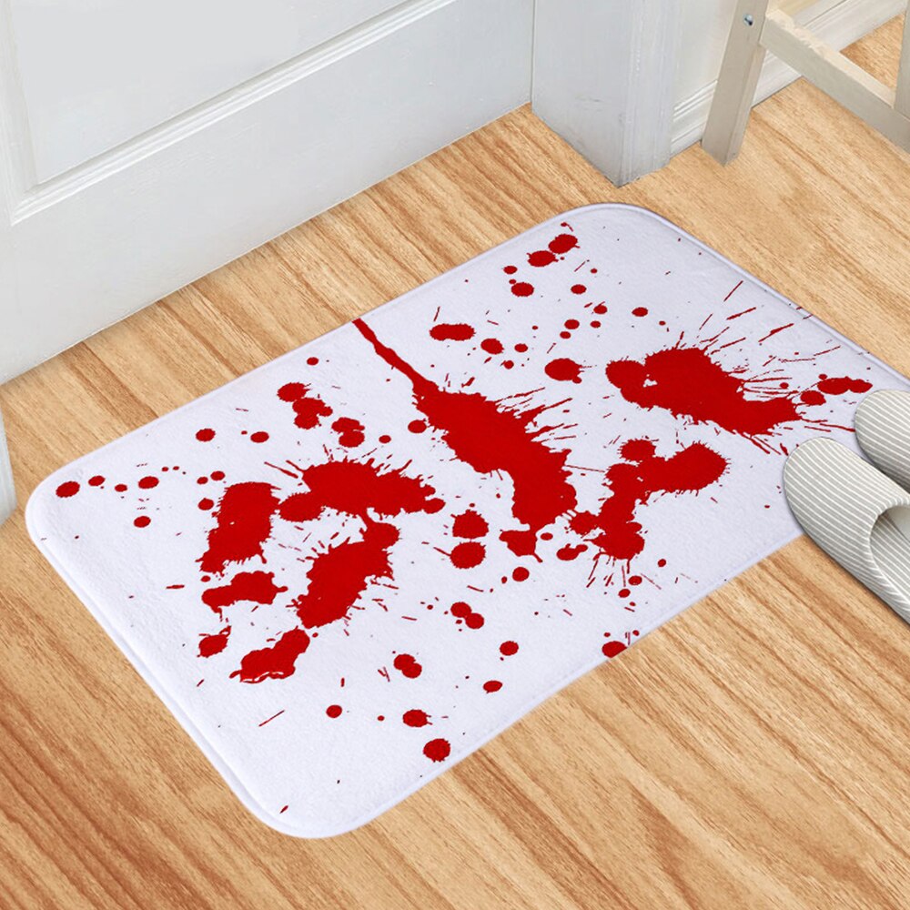 1Pc Halloween Blood Bath Mat Color Changing Sheet Turns Red Wet Make You Bleeding Footprints Shower Carpet for Bathroom: 03