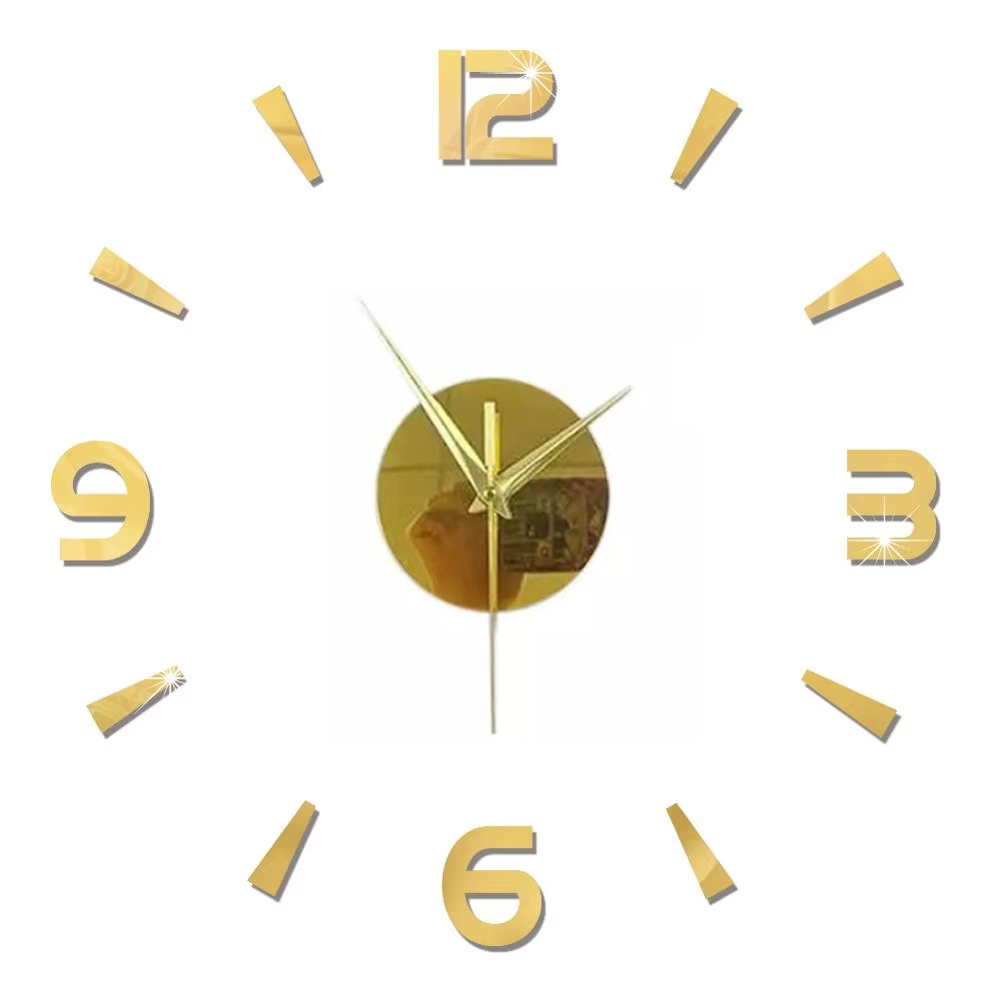 Relógio de parede moderno de 27 "~ 47", para decoração de sala de estar, sem moldura, faça você mesmo, com número de espelho, adesivo para decoração de quarto de casa