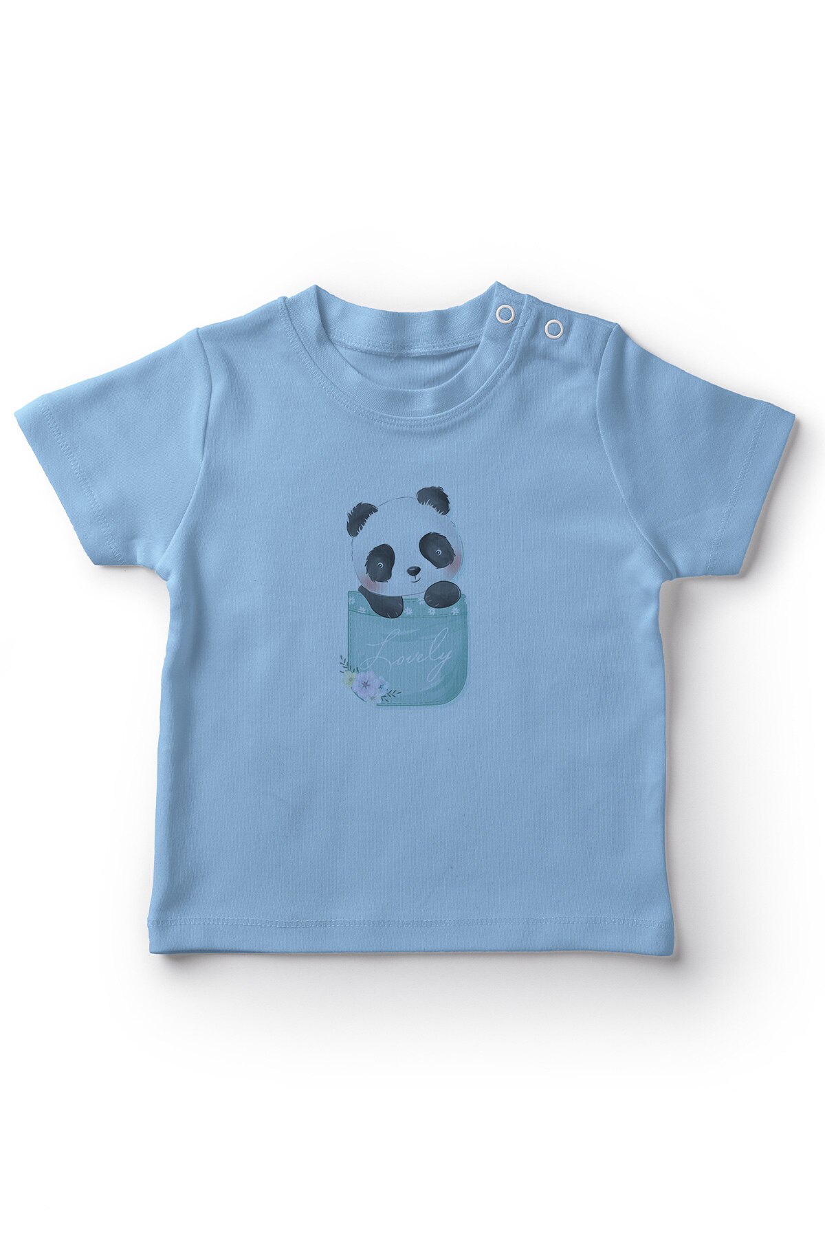 Angemiel Baby Liefde Schattige Panda Jongen Baby T-shirt Blauw