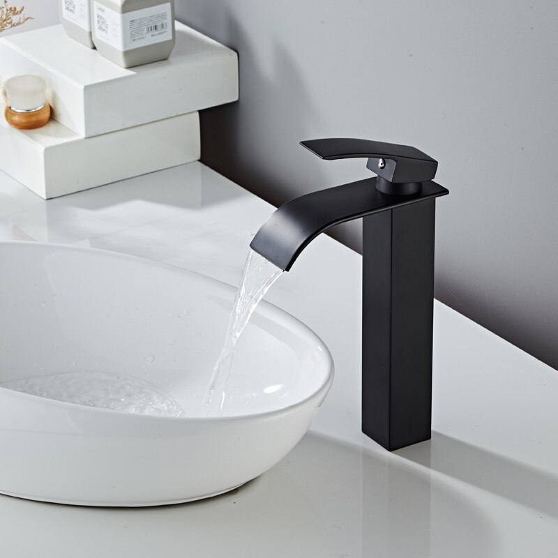 Rozin Cold Basin Faucet Waterfall Bathroom Vanity Basin Faucet Single Lever Chrome Brass And Cold Basin Wash Taps