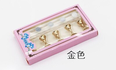 Nagelhouder oefentraining schaakstukken oefenbeugel plaatondersteuning magnetische basis magneet display frame doe-het-zelf manicure gereedschap: Goud